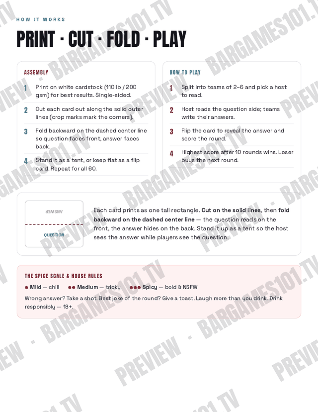Spicy Trivia Pack preview: How it works
